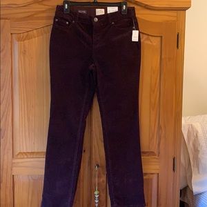 St. John’s Bay Petite Corduroy Burgundy Pants 6P